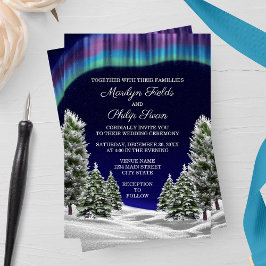 Invitación Boda de Invierno de las Luces del Norte