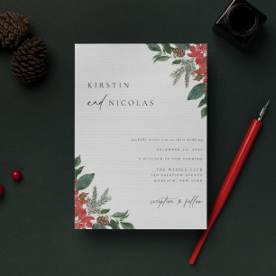 Invitación Boda de Invierno de Moda Contemporánea