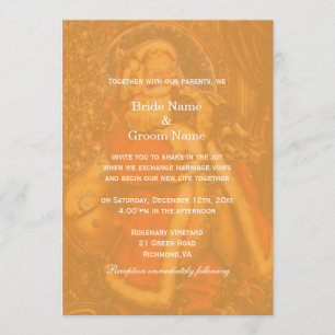 Invitación Boda de invierno de Navidad vintage Santa Claus