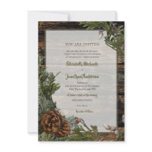 Boda de invierno de piña rústica