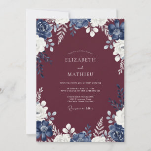 Invitación Boda de invierno de prestigio en Borgoña