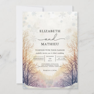 Invitación Boda de invierno de Rama Escarcha