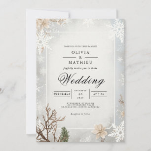 Invitación Boda de invierno de Rama Escarcha