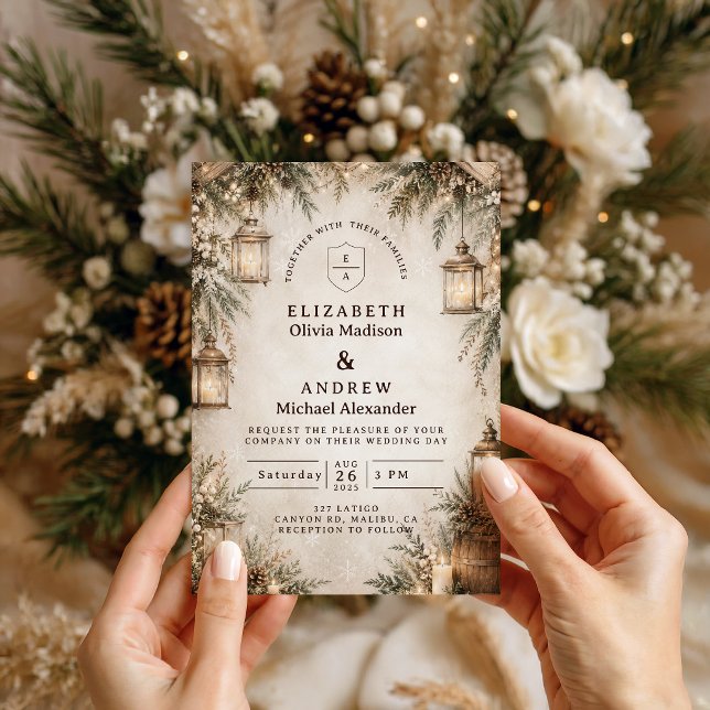 Invitación Boda de invierno elegante (Subido por el creador)