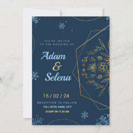 Invitación Boda de invierno elegante