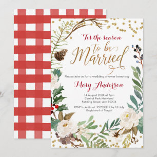 Invitación Boda de invierno, es temporada de casarse