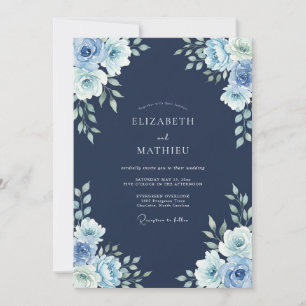 Invitación Boda de invierno glacial de la marina