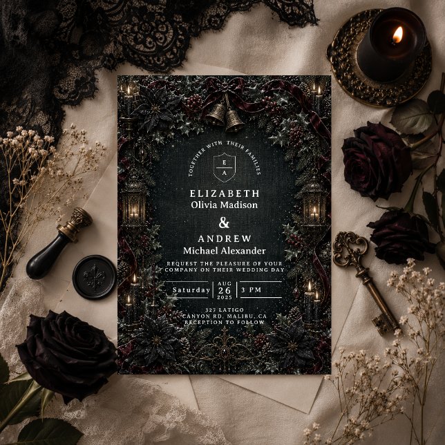 Invitación Boda de invierno gótica (Subido por el creador)
