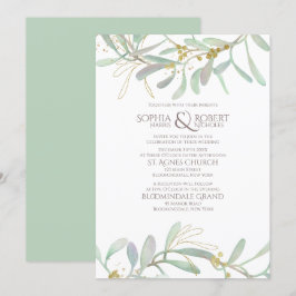 Invitación Boda de invierno Mistletoe Escarcha