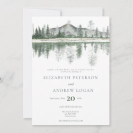 Invitación Boda de invierno | Montañas Rústicas