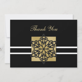 Invitación boda de invierno negro Gracias