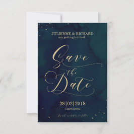 Invitación Boda de invierno noche nevada confeti guardar la f