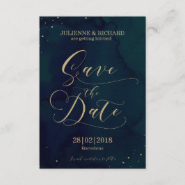 Invitación Boda de invierno noche nevada confeti guardar la f