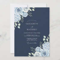 Boda de invierno polar azul marino