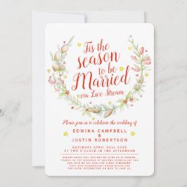 Invitación Boda de invierno riberas en directo berries estrel