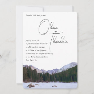 Invitación Boda de invierno RMNP