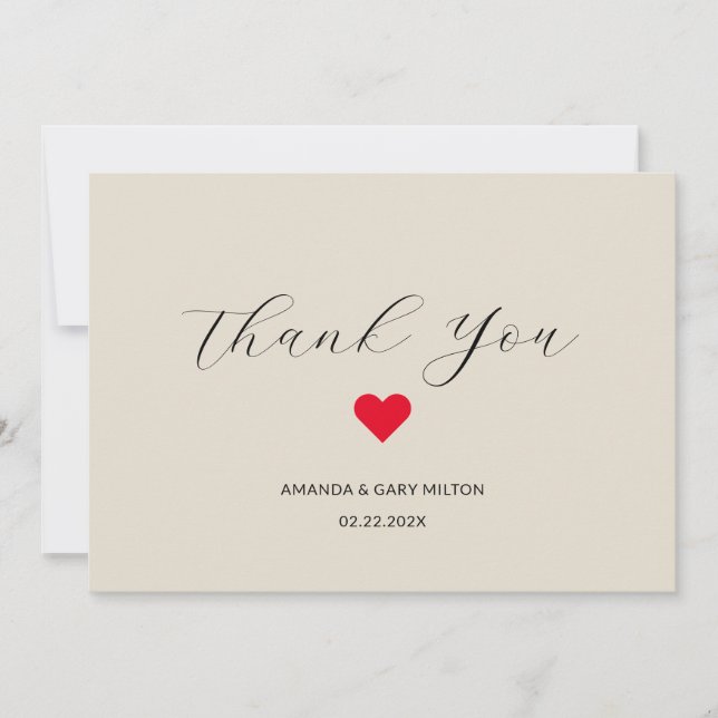 Invitación Boda de invierno simple gracias (Anverso)