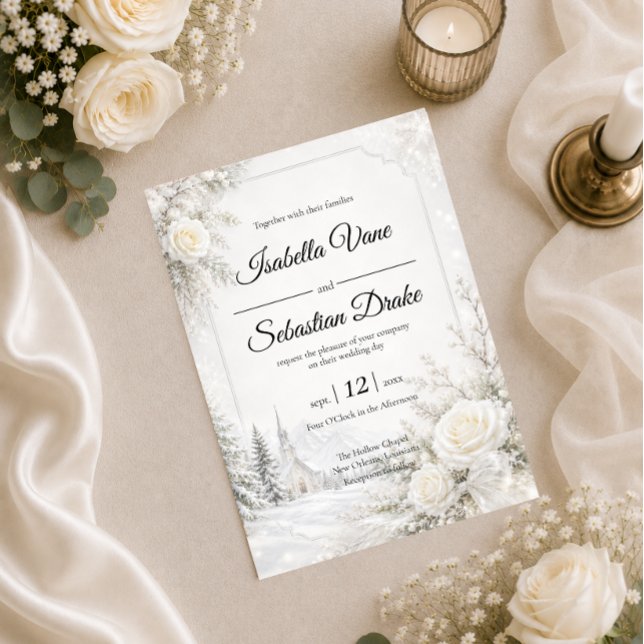 Invitación Boda de invierno sin tiempo (Subido por el creador)
