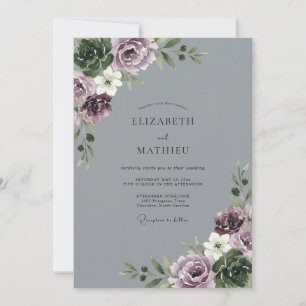Invitación Boda de invierno sofisticada con carbón