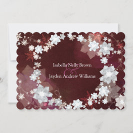 Invitación Boda de Invierno Única de Floral Wreath