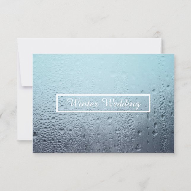 Invitación boda de invierno ventana (Anverso)