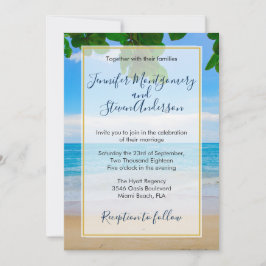Invitación Boda de Isla Tropical Beach Vacation