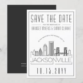 Invitación Boda de Jacksonville | Línea de horizonte Guardar 