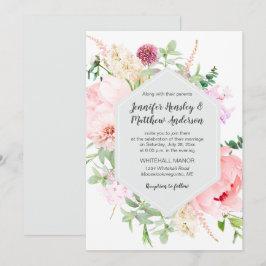 Invitación Boda de jardín acuarela silvestre |