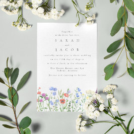 Invitación Boda de Jardín Boho de Flor Silvestre de Primavera