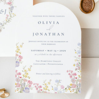 Invitación Boda de Jardín Chic Boho Flores Silvestres Primave