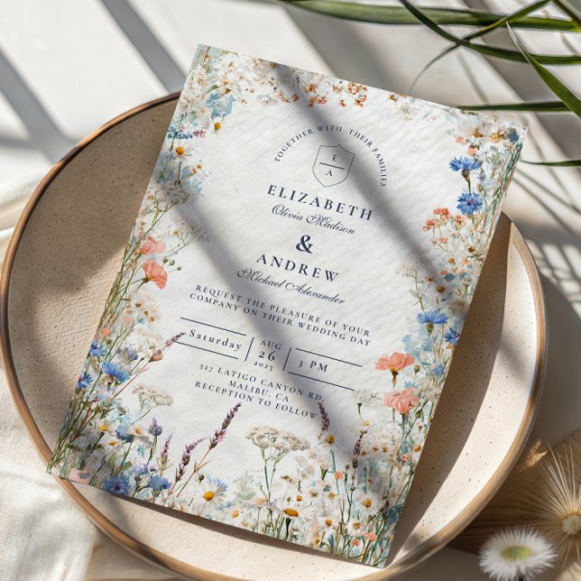 Invitación Boda de jardín con acuarela pastel (Subido por el creador)