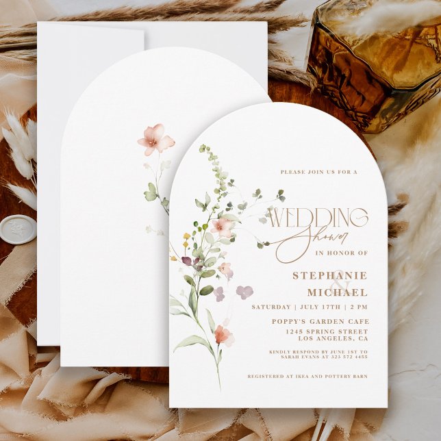 Invitación Boda de Jardín de Flores Boho con Letra Moderna (Subido por el creador)