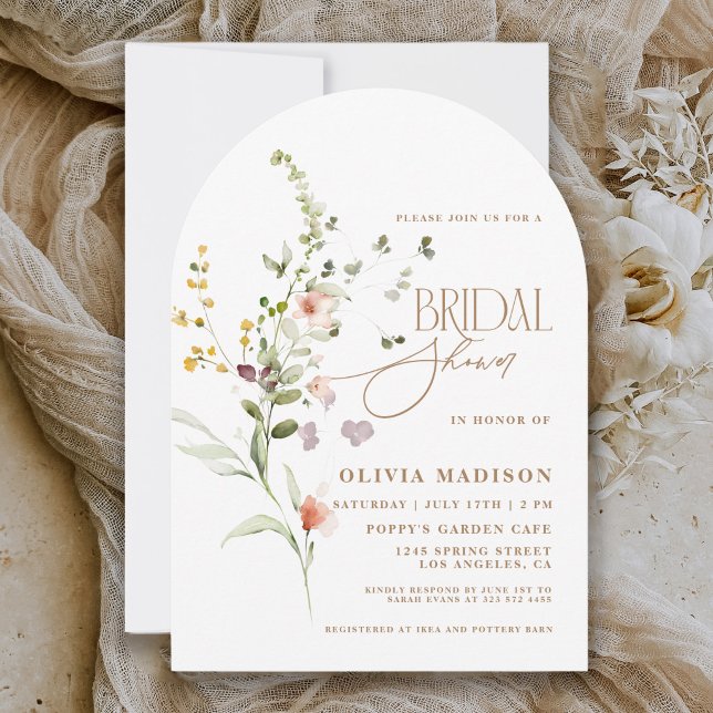 Invitación Boda de Jardín de Flores Boho con Letra Moderna (Subido por el creador)