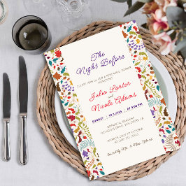 Invitación Boda de Jardín de Flores Exóticas Rosa Woods