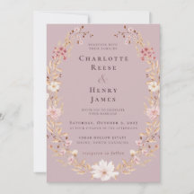 Boda de Jardín de Flores Silvestres Malva Modernas