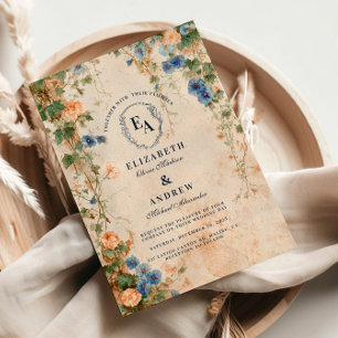 Invitación Boda de Jardín de Gloria de la Mañana Rústica