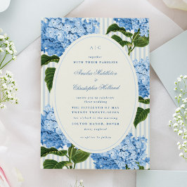 Invitación Boda de Jardín de Hortensias Azules de la Costa Es