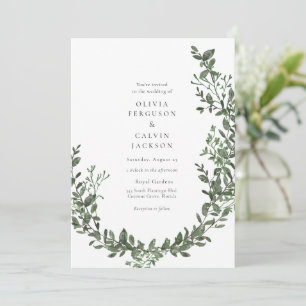 Invitación Boda de jardín de vinas verdes