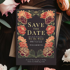 Invitación Boda de jardín encantada Salven la fecha verde