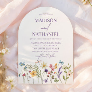 Invitación Boda de Jardín Floral de Flor Silvestre