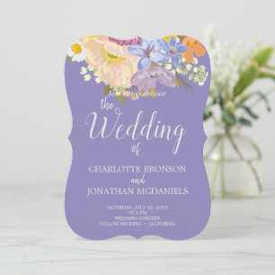 Invitación Boda de jardín floral de primavera colorida