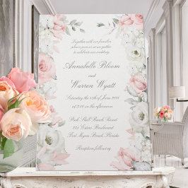 Invitación Boda de jardín floral de Rubor & White Roses