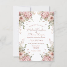 Boda de Jardín Floral Rosa Suave y Elegante