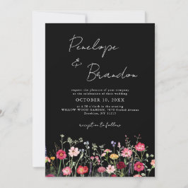 Invitación Boda de jardín florido rústico campestre