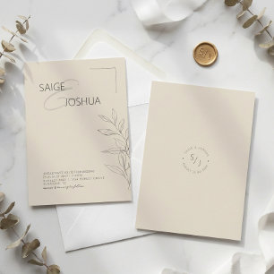 Invitación Boda de Jardín Lavado por el Sol ID1283