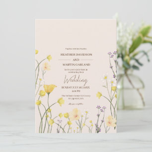 Invitación Boda de Jardín Rústico Minimalista de Flor silvest