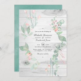 Invitación Boda de jardín rústico pastoral verde