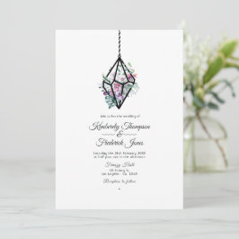 Invitación Boda de Jardín Terrario Floral Pastel
