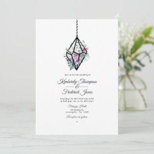 Invitación Boda de Jardín Terrario Floral Pastel