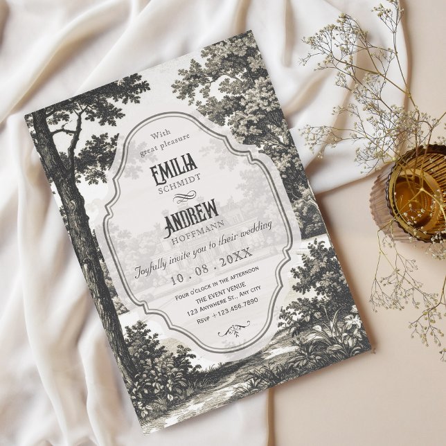 Invitación Boda de jardín vintage (Subido por el creador)